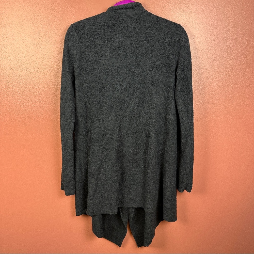 BAREFOOT DREAMS Bamboo Chic Lite Calypso Wrap Cardigan Sweater 436 Black S/M - Picture 7 of 7